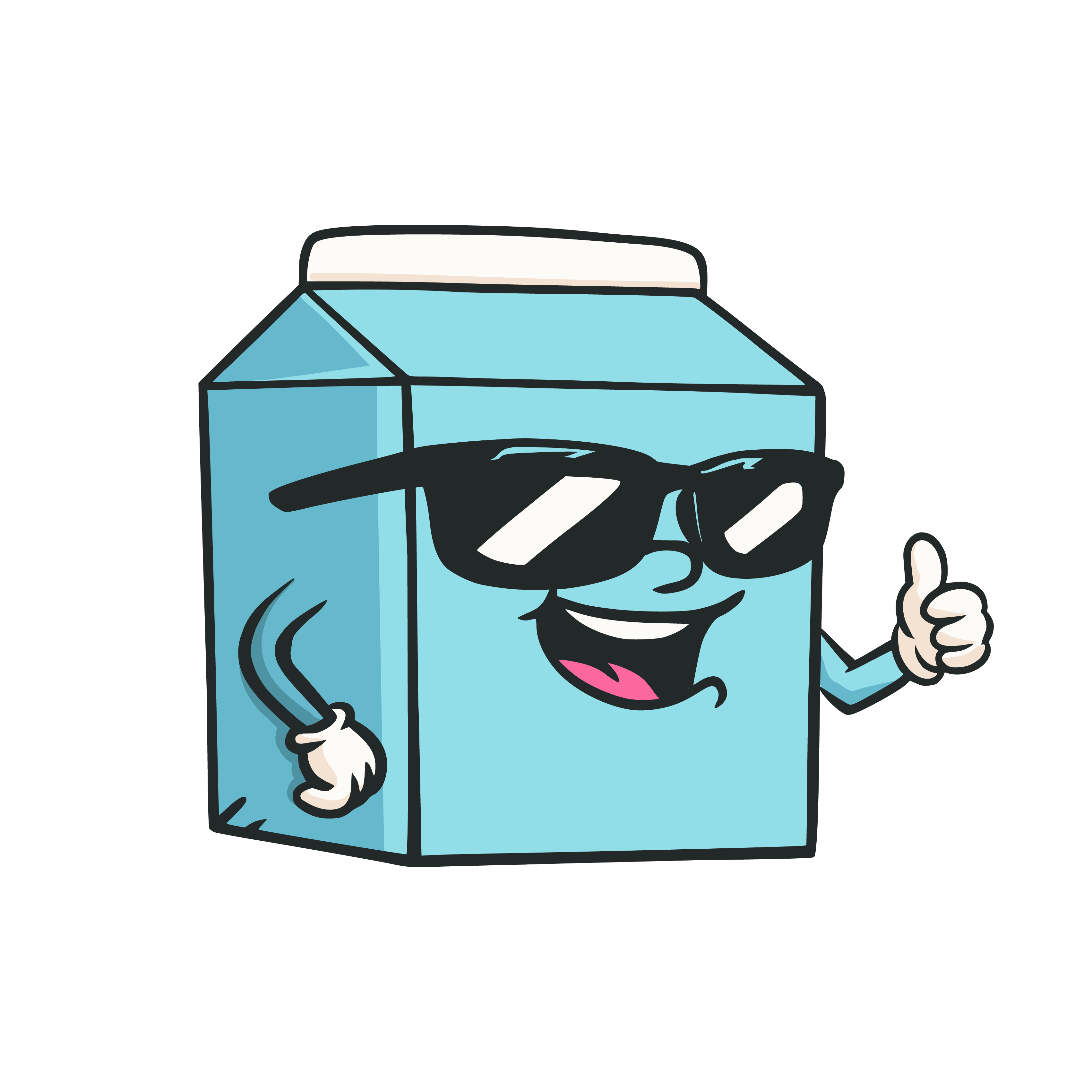 MILKDE mascot — Cano the milk carton